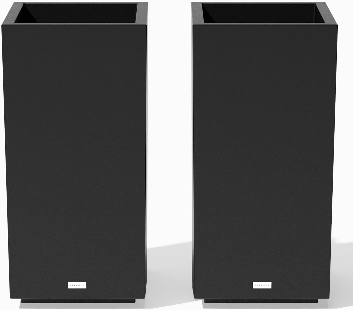 Veradek Block Series Pedestal Planter - Tall Planter for Indoor or Outdoor Front Porch